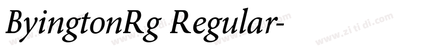 ByingtonRg Regular字体转换